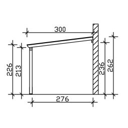 SKAN HOLZ Carport Vogtland Anlehncarport, 7