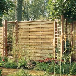 Wellker Sichtschutzzaun Holz Tor rund 3