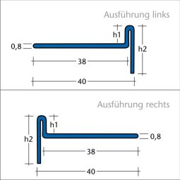 BLANKE Fliesenschiene Gefällekeil AQUA-KEIL Edelstahl 4