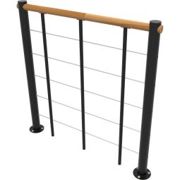 Minka Brüstungsgeländer schwarz mit Untergurten 4