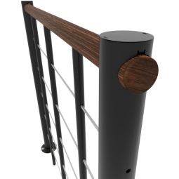 Minka Brüstungsgeländer schwarz mit Untergurten 5