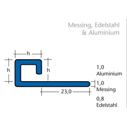 BLANKE Fliesenschiene CUBELINE Messing glanzverchromt 3