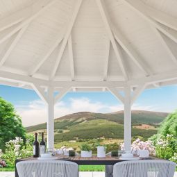 Skan Holz Pavillon Nice Weiß 4