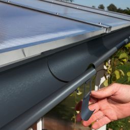 Skan Holz Dachrinne Metall Anthrazit 6