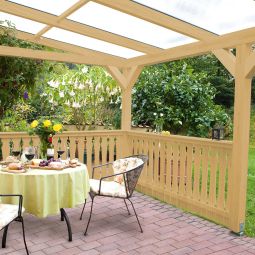Skan Holz Terrassenüberdachung Siena Terrassendach 10