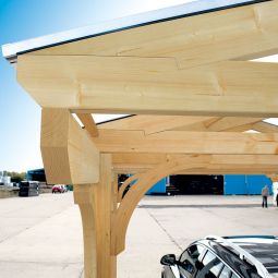 Skan Holz Einzelcarport Westerwald Eiche 4