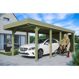 Skan Holz Einzelcarport Friesland mit 3