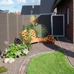 GroJa Solid Steckzaun Sichtschutzzaun Terra 3