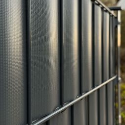 Wellker Sichtschutzstreifen anthrazit mit Klemmschienen 5