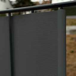 Wellker Sichtschutzstreifen anthrazit mit Klemmschienen 4