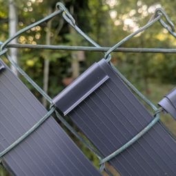 Sichtschutzstreifen Einstabmattenzaun Maschendrahtzaun vertikal grau 6