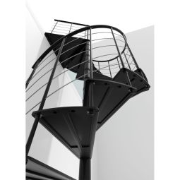 Minka Spindeltreppe Milano schwarz Wendeltreppe 7