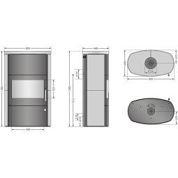 Justus Kaminofen Agero W+ mit 6