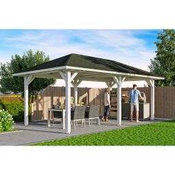 Skan Holz Pavillon Orleans Weiß 3