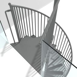 Minka Spindeltreppe Portofino grau Wendeltreppe 5