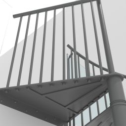 Minka Spindeltreppe Portofino grau Wendeltreppe 6