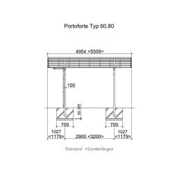 XIMAX Aluminium Carport Portoforte Edelstahl 7