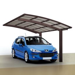 XIMAX Aluminium Carport Portoforte Mattbraun 3