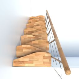 Minka Mittelholmtreppe Quatro grau Raumspartreppe 4