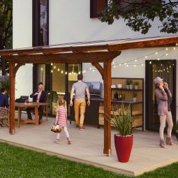 Skan Holz Terrassenüberdachung Ravenna Terrassendach 5