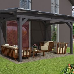 Skan Holz Terrassenüberdachung Sanremo Terrassendach 3