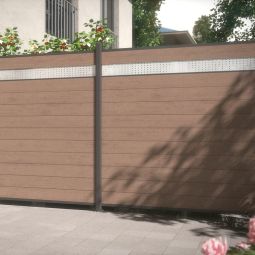 TraumGarten Sichtschutzzaun SYSTEM Dekorprofil-Set Edelstahl 7