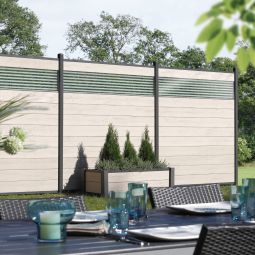 TraumGarten Sichtschutzzaun SYSTEM Dekorprofil Glas 3