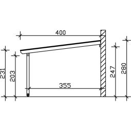 Skan Holz Terrassenüberdachung Ancona Terrassendach 9