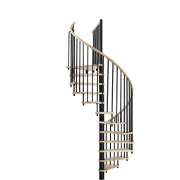 Minka Spindeltreppe Spiral Wood schwarz 3