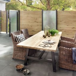 TraumGarten Einzeltor auf Maß Glassichtschutz 4