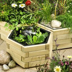 TraumGarten Pflanzkübel ANNA Nadelholz sechseck 3