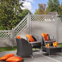 TraumGarten Sichtschutzzaun ARZAGO Holz Gitter 5