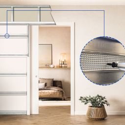 ECLISSE Unico Schiebetür Klarglas Komplettset 4