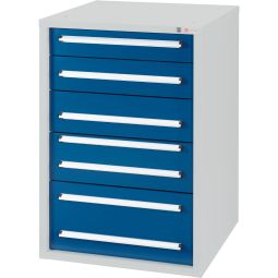Wellker Schubladenschrank S7 1028/5 Belastbar und Stabil, mit ca. 85 % Teilauszug oder 100 % Vollauszug