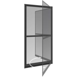 Windhager Insektenschutz Expert Pendeltür 100x210 cm Anthrazit schwingt in beide Richtungen auf und zu