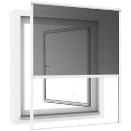 Windhager Insektenschutz COOL Einhängerollo Weiß Fliegengitter & Sonnenschutz in einem