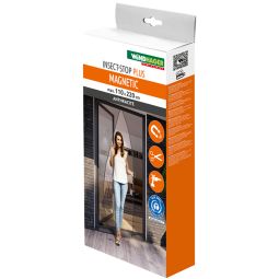 Windhager Insektenschutz Magnetvorhang 110x220 cm, Anthrazit kürzbar, passt vor fast jede Tür (Einbautiefe 5 mm)