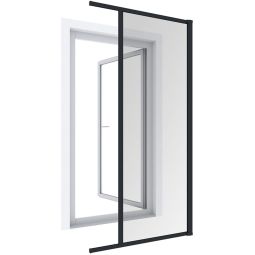 Windhager Insektenschutz Plus Rollo Tür 225x160 cm Anthrazit Flexibles Türrollo mit Rücklaufbremse und Windschutzbürste