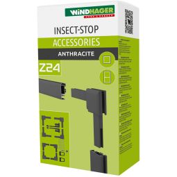 Windhager Insektenschutz Expert Eckverbinder Fenster + Tür Anthrazit für Expert Rahmenfenster / -türen als auch für Selbstbauprofile