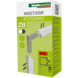 Windhager Insektenschutz Expert Alu Gehrungsecke Tür + SB inklusive praktischer Fenstergriffe und Mittelsprossenverbinder