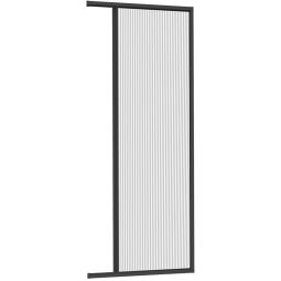 Windhager Plus Plissee Tür 110x220 cm Anthrazit Flexible Plissee-Tür mit Dichtungsbürste und Griffschiene