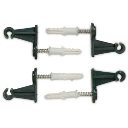 Windhager Wandbefestigung für Gitterspalier grün, 4 Stk Halterclips zur sicheren Wandmontage von Spalieren