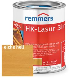 Remmers HK-Lasur 3in1 eiche hell RC-365 Lösemittelbasierte Premium-Lasur - starker Schutz für Holz im Freien