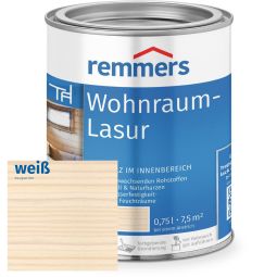 Remmers Wohnraum-Lasur weiß Natürliche Wachslasur mit Harz und Leinölfirnis - für atmungsaktive Holzoberflächen mit seidigem Glanz