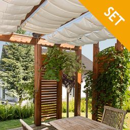 Windhager Sonnensegel Set cremewei 270x140 cm Sonnenschutz