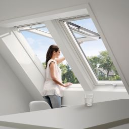 VELUX Dachfenster GPU 0062 Klapp-Schwingfenster Kunststoff ENERGIE SCHALLSCHUTZ Fenster 3-fach Schallschutz-Verglasung, Schallschutzklasse 4
