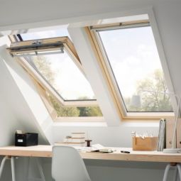 VELUX INTEGRA Elektro Dachfenster GGL 308421 Holz ENERGIE Fenster 3-fach Standard Verglasung, inkl. Funk-Wandschalter