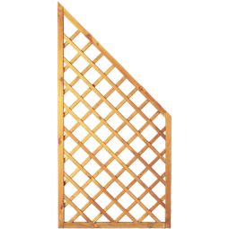 T&J Diagonal-Rankzaun MW 10x10 cm Anschluss Sichtschutzzaun Sichtschutzzaun Anschluss 90x180/90 cm, diagonal, 10x10 cm Maschenweite, kesseldruckimprägniert, ideal als Abschluss- oder Übergangselement