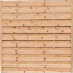T&J Sichtschutzzaun LÄRK Lamellenzaun Lärche-Optik Größe: 180x180 cm, aus Kiefern/Fichtenholz gefertigt, Lamellen geriffelt, in Lärche-Optik lasiert