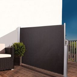 NOOR Seitenmarkise Exklusiv anthrazit Sichtschutz Polyestergewebe 280 g/m², wetterfest, strapazierfähig, UV-beständig